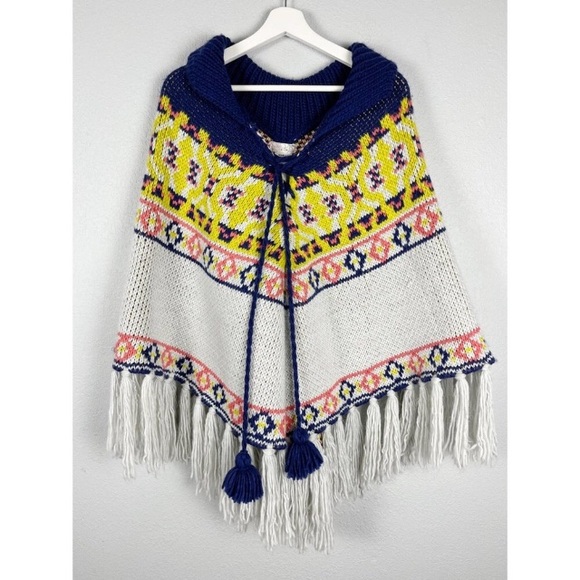 Free People High Life Fair Isle Poncho Sweater - Picture 1 of 5